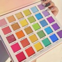 Ögonskuggspalett 30 färger Regnbåge korallnyanser Matta pärlemoriga glittrande hög pigmentering Fest- och dansmakeup 1