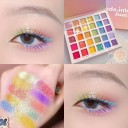Ögonskuggspalett 30 färger Regnbåge korallnyanser Matta pärlemoriga glittrande hög pigmentering Fest- och dansmakeup 5