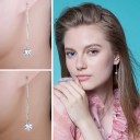 Boucles d'oreilles pendantes pour femmes avec zircon 2