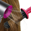 Brosse à cheveux professionnelle ronde 24 x 6 cm Brosse de coiffure pour sécher les cheveux bouclés Poignée antidérapante Styling 3