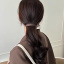 Sada 2 ks banánových spon do vlasů Vertikální klip na culík Elegantní minimalistický doplněk pro ženy 4