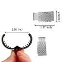 Mini kovový skřipec do vlasů s kamínky Stříbrný 4,5 × 2 cm Elegantní ozdoba na vysoký culík 3