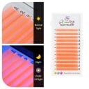 Cils artificiels individuels colorés UV lumineux courbure C 8–14 mm épaisseur 0,07 mm Cils néon autocollants pour extensions volumineuses 7
