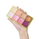 Palette de illuminateurs crémeux 14,6 x 7,6 cm Palette multicolore d'illuminateurs pour le visage Ensemble de maquillage professionnel effet glow 2