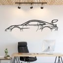 Fali matrica 185 x 42 cm PVC Autó sziluett Fali dekoráció Modern dizájn a szobába Garázs Nappali Autó motívum 2