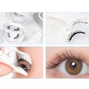1 paire de cils magnétiques 3D avec pince à épiler Apparence naturelle Cils réutilisables et étanches Sans colle kit de maquillage 2