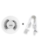 1 paire de cils magnétiques 3D avec pince à épiler Apparence naturelle Cils réutilisables et étanches Sans colle kit de maquillage 4