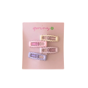 Ensemble de 4 mini pinces à cheveux Formes géométriques colorées Alliage métallique Pinces mignonnes Accessoires capillaires stylés 2