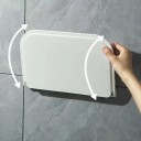 Vikbar vägghylla Badrumsarrangör Praktisk hållare för småsaker Plasthylla för badrummet Mått 18x11 cm 2