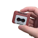 Retro kazetový přívěsek na klíče Hrací skříňka Plastová klíčenka s hudbou Vintage dekorace na batoh 2