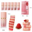 Flytande rouge för ansikte och läppar 6,5 ml 71 x 26 mm Vattentåligt matt rouge i tub med svampapplikator långvarig effekt 3