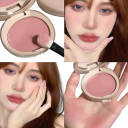 Puderrouge 6 g Vattentåligt långvarigt rouge i rund kompakt förpackning med spegel Fin makeup för att framhäva kinderna 9