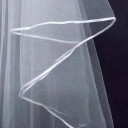 Brudslöja 78 cm Dubbelskiktad Tyll Med Kam Kantad Med Band Vit Ivory Fin slöja till brudklänningar 3
