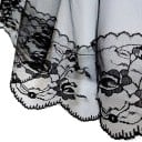 Černý svatební závoj 75 cm Dvouvrstvý Tylový S hřebínkem 5 cm Krajkový lem Elegantní krátký závoj na svatbu cosplay 3