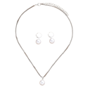 Perlenhochzeitsset Halskette und Ohrringe Eleganter Damenschmuck Romantisches Mode-Set als Geschenk für Frauen 6