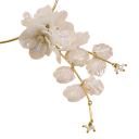 Komplex set 14 cm Halsband 13 cm Örhängen Punkblomma Kreativ elegant dam uttalande smycken Fest set 9