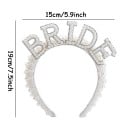 Diadème Bride avec perles et strass 19 cm Diadème avec inscription pour future mariée Enterrement de vie de jeune fille 2