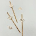 Ensemble de 10 pailles en papier Team Bride Pailles dorées pour un enterrement de vie de jeune fille Célébration de mariage 1