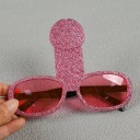 Lunettes de fête Bride scintillantes en forme audacieuse Accessoire amusant pour un enterrement de vie de jeune fille 2