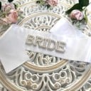 Écharpe blanche BRIDE 160 x 9,5 cm Écharpe décorative pour la mariée Enterrement de vie de jeune fille Accessoire de mariage 3