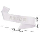 Écharpe blanche BRIDE 160 x 9,5 cm Écharpe décorative pour la mariée Enterrement de vie de jeune fille Accessoire de mariage 5