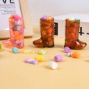 Set med 10 st glas i form av cowboystövlar 6,5 cm Mini plastglas för fest och svensexa dekorationer 3