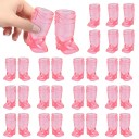 Set med 10 st glas i form av cowboystövlar 6,5 cm Mini plastglas för fest och svensexa dekorationer 7