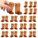 Set med 10 st glas i form av cowboystövlar 6,5 cm Mini plastglas för fest och svensexa dekorationer 8