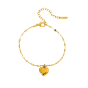 Hartvormige set roestvrij staal 316 Hanger armband oorbellen hartmotief Waterdichte trendy damesjuwelen bruiloft cadeau 10