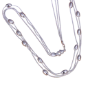 Ovale ontwerp set ketting 45 cm armband 20 cm Zilver 925 Kettingsieraden voor vrouwen Feest bruiloft accessoires cadeau 5