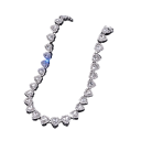Ikoniskt halsband 45 cm Dam Glittrande glänsande smycke av zinklegering Strålande modeaccessoar Present till kvinnor 4