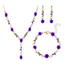 Set dettagliato collana bracciale orecchini Set di gioielli floreali da donna Accessorio di moda di lusso per l'uso quotidiano Regalo 1