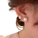 Set di orecchini e collana a tulipano 42+16.5+5 cm Orecchini 1.4 cm Set da donna con tulipano Gioielli per feste dolci Regalo 2