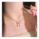 Set di orecchini e collana a tulipano 42+16.5+5 cm Orecchini 1.4 cm Set da donna con tulipano Gioielli per feste dolci Regalo 4