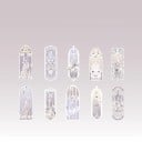 Sada 10 ks záložek do knihy 12 x 5 x 0,1 cm Průhledné PVC záložky s jemným dekorem Elegantní čtenářský doplněk 8