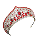 Seta di gioielli di lusso aristocratica Corona 14,5 x 6,8 cm Collana circa 47 cm Orecchini Set nuziale regolabile 3