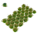Set de 32 bucăți de smocuri de iarbă 8–10 mm înălțime 9 mm Miniatură verde arbuști Decorațiune pentru dioramă și peisaj model 3