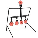 5-delad skjutmål 4+1 Roternade metallställ utan manuell återställning 26 x 28 cm Självåterställande mål för skytte och träning 1