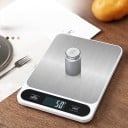 Digital köksvåg upp till 10 kg 18,7 × 14 cm g kg lb oz ml mjölk Plast Rostfritt 2× AAA 5