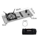 Camping Gas Stove 7200 W 36 x 12.5 x 9.5 cm Stainless Steel Folding Camping Cooker Outdoor Cooking Stove Silver 6