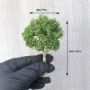 Mini modellträd 10 cm grönt Realistiskt dekorativt träd med tät krona trådstam mini träd för diorama 5