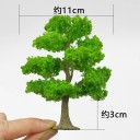 Mini modellträd 10 cm grönt Realistiskt dekorativt träd med tät krona trådstam mini träd för diorama 6