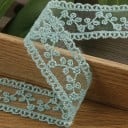 Stickerei Spitzenband 3,5 cm x 182 cm Dekoratives Spitzenband Polyester Spitzenstickerei für Hochzeitsdekoration Basteln und Verzieren 6