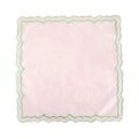 Baumwoll- Tischset Quadrat mit besticktem farbigen Rand 35,5 x 35,5 cm 100% Baumwolle Dekoratives Textiltischset 4