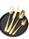 Juego de cubiertos Cuchillo Tenedor Cuchara Cucharita Elegantes cubiertos de mesa para el hogar 2