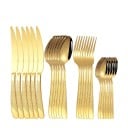 Juego de cubiertos Cuchillo Tenedor Cuchara Cucharita Elegantes cubiertos de mesa para el hogar 5