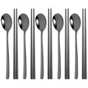 Juego de cucharas y palillos cubiertos de mesa para la comida asiática Juego de vajilla para el hogar 1
