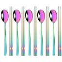 Juego de cucharas y palillos cubiertos de mesa para la comida asiática Juego de vajilla para el hogar 5