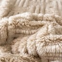 Housse de matelas en peluche d'hiver 90 x 200 cm Housse élastique pour matelas Motif en relief Housse douce et chaude 3