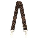 Sangle d'épaule pour sac à main 80–140 x 3,8 cm Motif géométrique moderne avec losanges Sangle large ajustable pour sac à main 3